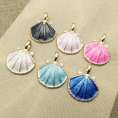 50pcs shell metal enamel accessories embellishment for handmade pendant flower center buttons /alloy pearl buttons for craft