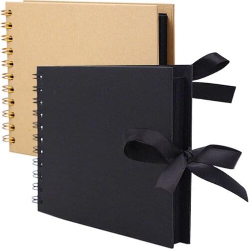 30Pages DIY Bowtie Ribbon Scrapbook Craft Paper Photo Picture Album Memory Book Home Family Friends Saving Memory Souvenir Album