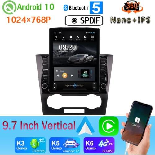 Nano+IPS 9.7" Vertical Style Car Media Player GPS For Chevrolet Epica 2006-2012 Android 10 Head Unit 360 Camera PX6 4+64G Radio