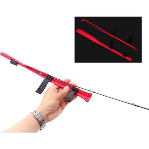 Portable Durable Tackle Tubes Rod Tip Case Protector Foldable Fishing Rod Tip Protective Cover Storage Bag