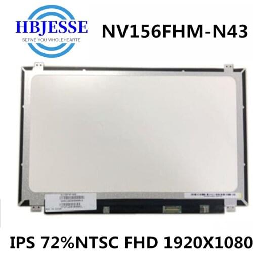 For BOE NV156FHM-N43 V8.0 NV156FHM N43 LED Screen LCD Display Matrix for laptop 15.6" 30Pin FHD 1920X1080 for Dell DP/N MN98N
