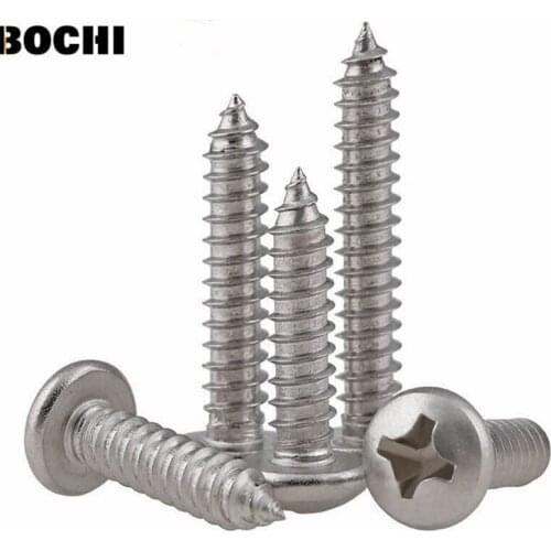 GB/T845 Large round pan Head Self Tapping M3.5 M4 316Stainless Stee Screws phillips Umbrella Head Self-Tapping Screw