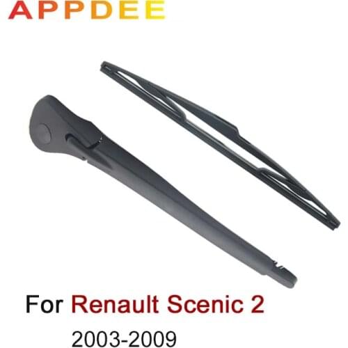 APPDEE Wiper 10" Rear Wiper Blade & Arm Set Kit For Renault Scenic 2 / Grand Scenic MK 2 Windshield Windscreen 2003 2004 - 2009