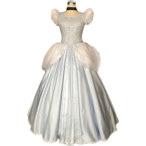 Custom-Made Cinderella Princess Cosplay Costume Dress For Halloween Party Costumes