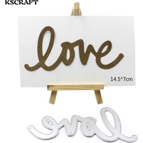 KSCRAFT Love Metal Cutting Dies Stencils for DIY Scrapbooking/photo album Decorative Embossing DIY Paper Card