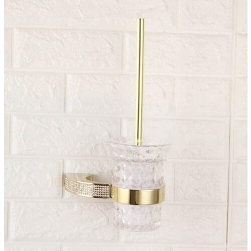 Czech Crystal Wall Mounted Bathroom Toilet Hardware Set Toothbrush Holder Rail Rack Shelf Accessories Gold Chrome Kitchen Corner