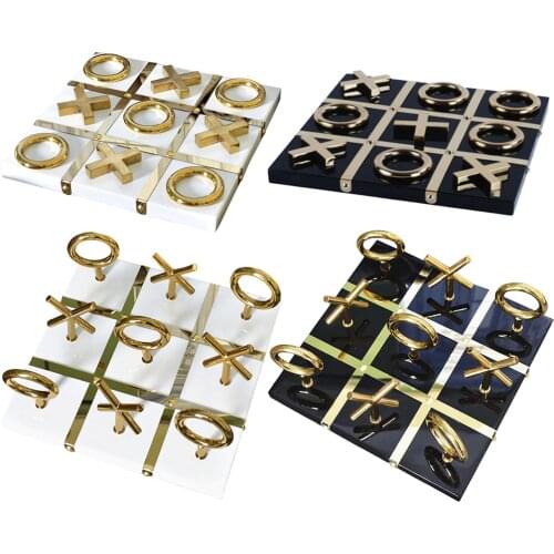 XO Board Game Indoor Playing Family Brain Teaser Puzzle Board Game