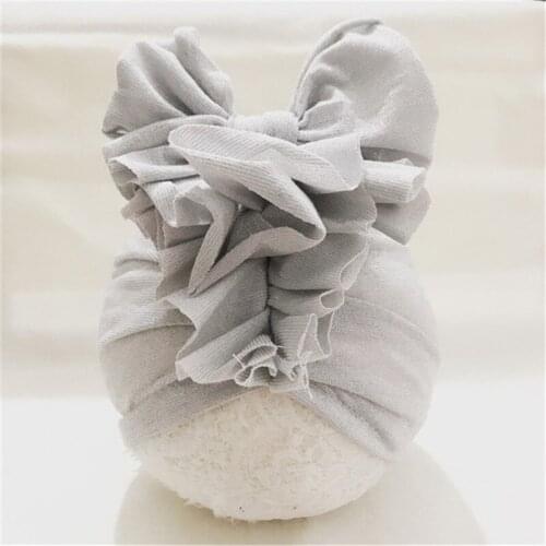 2019 New Cute Baby Girls Boys Bow Flower Lace Turban Hats Beanies Cap Princess Toddler Kids Infant Head Wrap Headband Cap