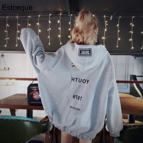 Oversized Hoodies Women Harajuke Loose Letter Printing Sweatshirt Women Zip-up Hooded Hoodies Plus Size Clothing