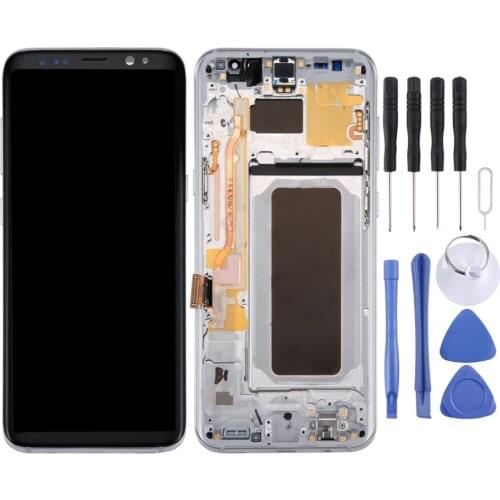 High Quality LCD Screen + Touch Panel with Frame Replacement Glass for Samsung Galaxy S8+ / G955 / G9550 S8 Plus with Tool
