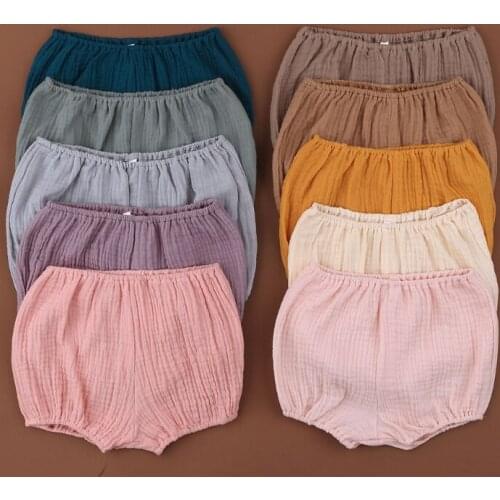 Infant Kids Harem Pants Cotton Shorts Newborn Baby Boys Girls Short Trousers PP Pants Diaper Covers Bloomers 0-18 months