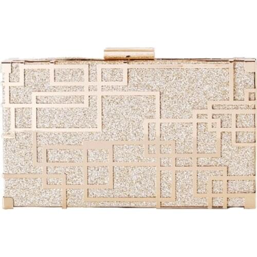 XIYUAN Vintage Indian Hand Made shoulder bags Women gold Beaded Clutch Purse Crystal Evening Bag Wedding Bridal Party Handbag