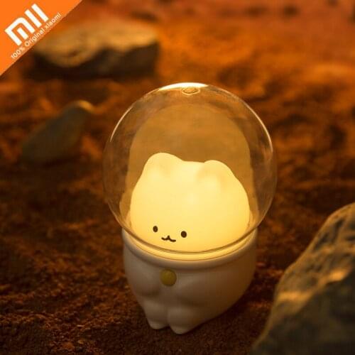 Xiaomi LED Night Light Space Capsule Cute Cat/Rabbit Lamp for Kid/Baby/Children Bedroom Bedside Decor Color Light Soft Warm Gift