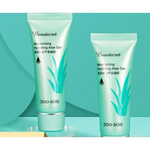 Soothing Moisturizing Aloe Gel Refreshing Acne Face Cream Shrink Pores After Sun Repair Hydrating Cream 1Pcs