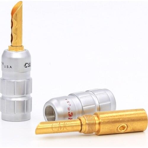 VB417G Gold Plated Copper Banana Z-Plug Speaker Cable Wire Connector