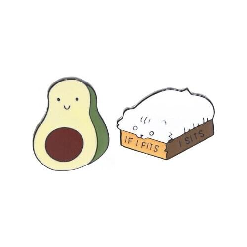 Adorabe Kids Birthday Gifts Cake Avocado Brooches Pins Women Men Jewelry Fashion Broche Spilla Brosche 2019 New