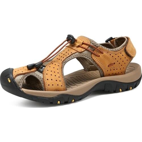 ZXCP Men's Leather Sandals