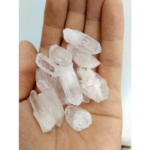 1/2 lb (220 grams) pack raw quartz crystal points materials healing crystal Gem stone pendant, for warping, jewelry accessory
