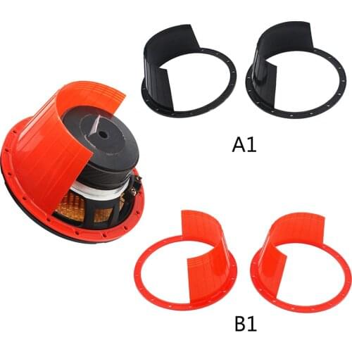 1 Pair 6.5 Inch Car Door Audio Speaker Ring Waterproof Cover Protector Black color