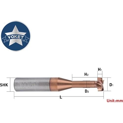 1pcs 4 6 8 10 12mm Shank T Type Grooving Milling Cutter Overall Alloy Tungsten Steel Slotting Router Bits CNC Tool End mill