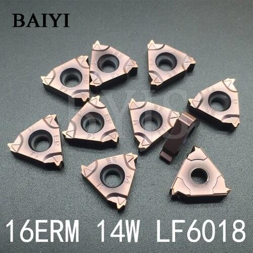 10pcs 16ERM 14W LF6018 tungsten carbide plates for turning tools Thread turning tool for stainless steel