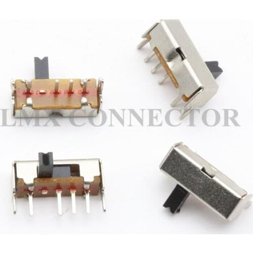 100PCS/Lot Toggle Switch SK-13D07 G4 Single Row Three Block 1P3T Side Dial / Side Sliding Switch