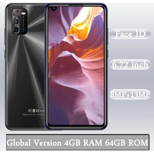 8MP+13MP 7A Pro Global Smartphones Face ID Android 4G RAM+64G ROM 6.72" Screen Front/Back Camera Mobile Phones Celuares Unlocked