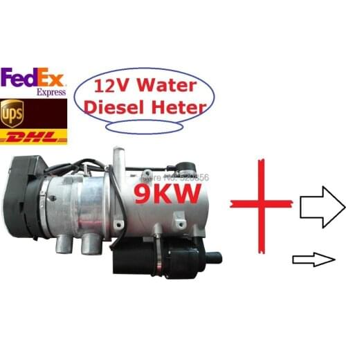 Free Shipping REMOTE CONTROLLER+GIFT + 9kw 12V Water Diesel Heater For Bus Truck Similar With Webasto Auto Parking Heater