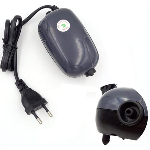 Silent 220V 50HZ 3W 1.2L/Min Aquarium Air Pump Fish Tank Aerator Oxygen Pump Single Outlet Air Pump EU Plug