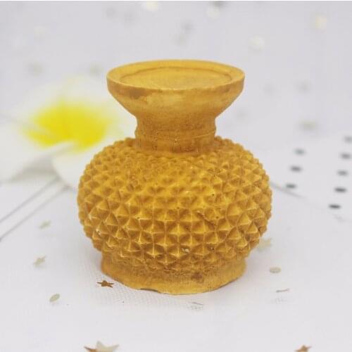 C1265 3 D Three-dimensional vase Aroma wax candle soft mould car hanging silicone mold baking tool