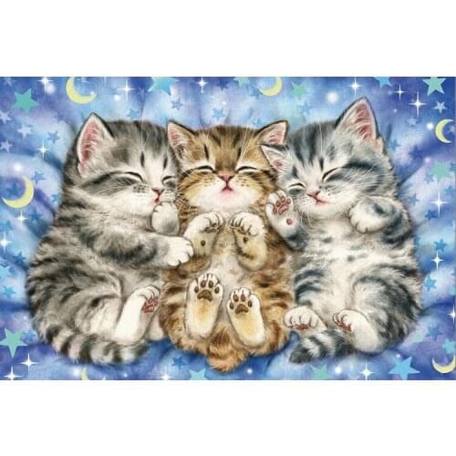 Three kittens The wooden puzzle 1000 pieces ersion jigsaw puzzle white card adult childrens educational toys