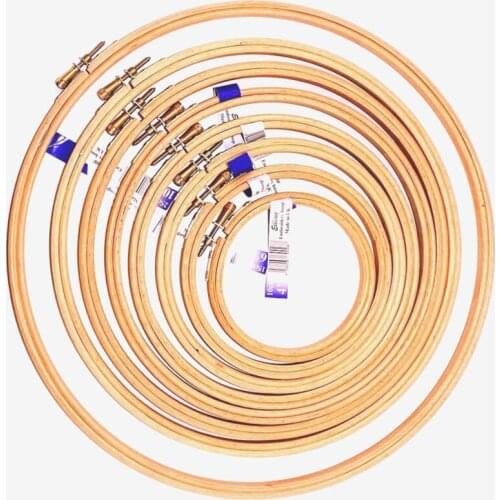 Elbesee Cross Stitch Wooden Embroidery Craft Hoops- Sizes 3" to 12"