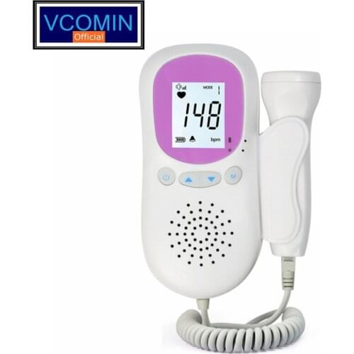 Vcomin Fetal Doppler hand-hold Pocket portable sound Baby heart pregnancy Ultrasound fetus doppler Detector machine monitor hire