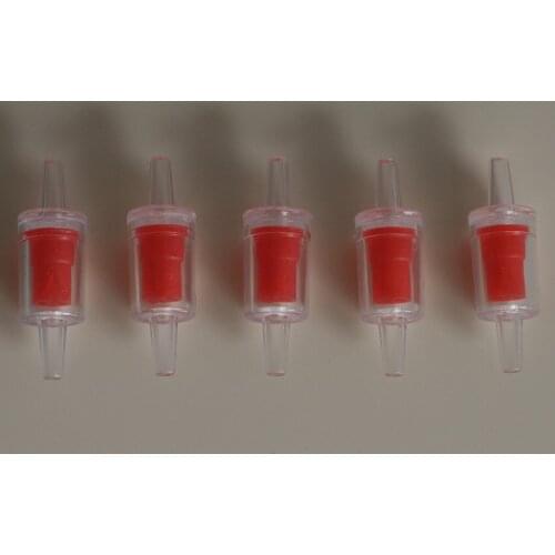Fixmee 50pc Plastic One Way Non-Return Check Valve Aquarium Oxygen Air Pump Shut-Off Check Flow Stop Non-Return Valve