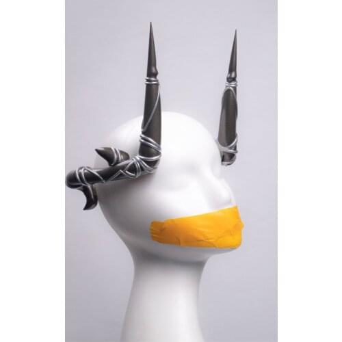 Game Arknights Mudrock Horns Cosplay Headwear Props Halloween Carnival Party Masquerade Cosplay