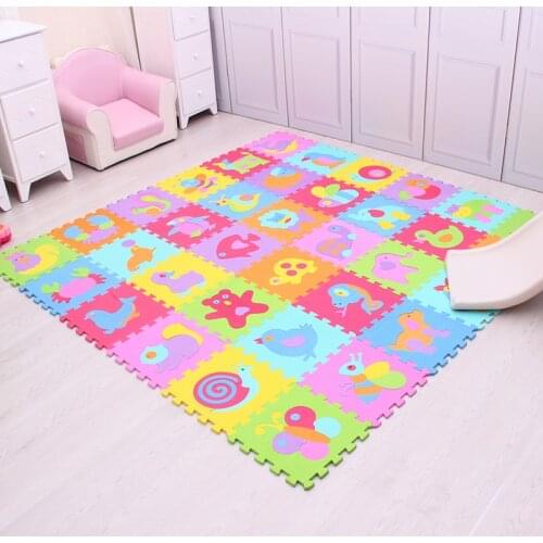 Cartoon Animal Pattern Play Mat For Kids EVA Foam Puzzle Carpet Baby Crawling Mat Gym Soft Floor Game Rugs Mei Qi Cool