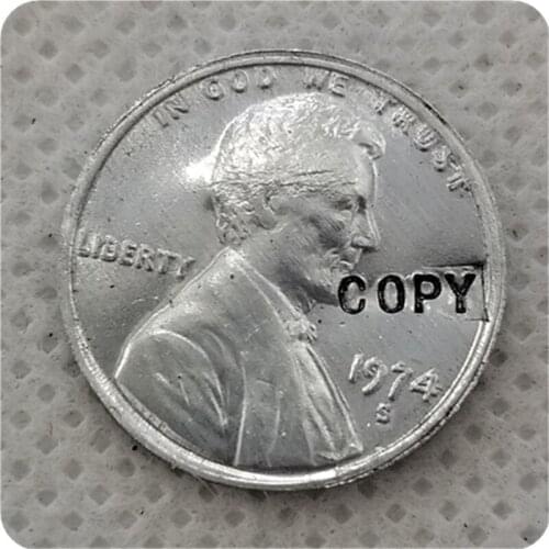 COPY REPLICA USA 1974-S,D Aluminum Lincoln Wheat Cent Penny COPY
