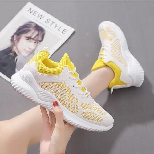 New Women sneakers flat beathable women casual shoes lace up mesh sport shoes woman walking shoes