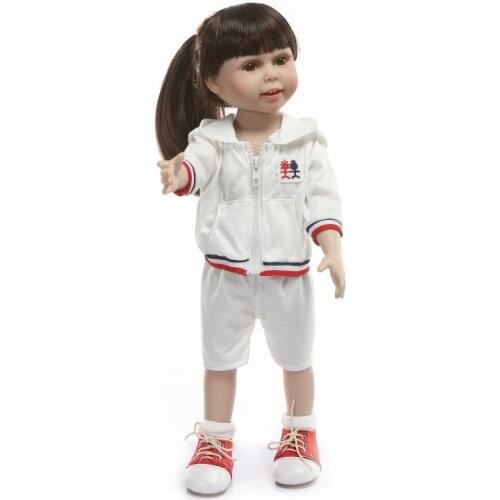 Reborn Doll 45CM Full Body Silicone Lifelike Alive Babies Toys Kids Girls Birthday Christmas Gift