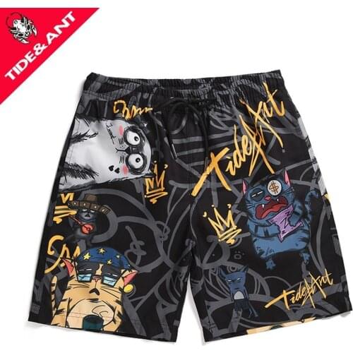 Summer Cartoon Print Swimming Trunks Men Beach Shorts Quick Dry Surffing Bathing Suit Swimwear Breathable Swimsuits