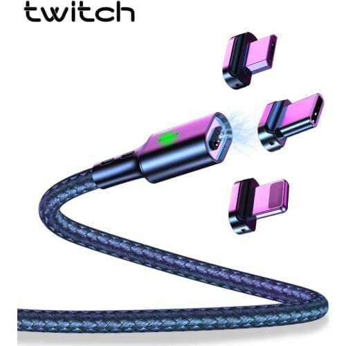 Twitch T03 Magnetic Cable Micro usb Type C Magnetic Usb Charging Cable Microusb Type-C Magnet Charger Wire usb c For iphone 11
