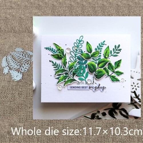 XLDesign Craft Metal Cutting Dies stencil mold 9pcs Leafy Bits decoration scrapbook Album Paper Card Craft Embossing die cuts