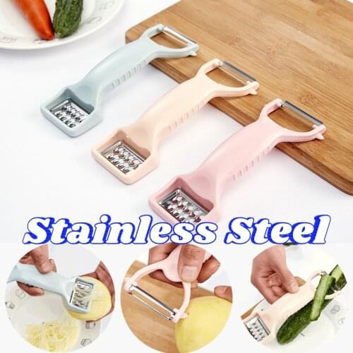 Multi-function Stainless Steel Fruit Peeler Cutter Grater Vegetable Peeler Double Head Julienne Cutter Peeler Cabbage Graters
