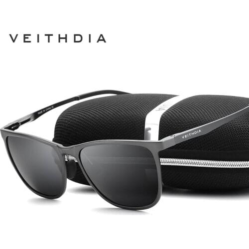 VEITHDIA 2020 Vintage Mens Sunglasses Polarized UV400 Lens Sun Glasses Aluminum Magnesium Glasses Eyewear Accessories 6623