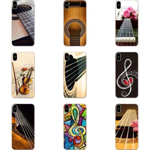 Soft TPU Slim Bass Guitar Strings Music For Xiaomi Mi CC9 CC9E 9T mi10 mi9 mi8 note 9 10 pro lite SE Mi A1 A2 A3