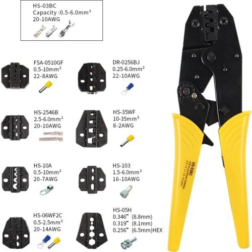 Dreamburgh Multifunction Pliers Wire Crimpers kit Engineering Ratchet Terminal Crimpling Pliers Hand Tools Terminals Pliers Set