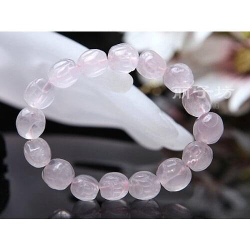 Genuine Brazilian Natural Quartz Stone Loose Beads Womens Strand Bracelets Bangles Crystal Stretch Bracelets RQ08014