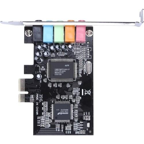 PCI Express x1 PCI-E 5.1ch CMI8738 Chipset Audio Digital Sound Card For Bitcoin Miner Mining