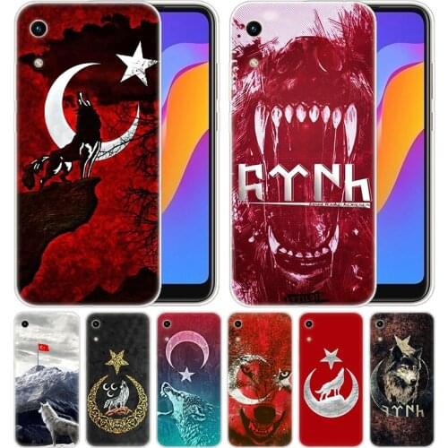 Luxury Soft Silicone Case Turkey Flag Wolf for Huawei Honor 9X 8A 7A 20 Pro 7X 8X 7S 8S 8 9 10 Lite View 20 20i 10i Play Fashion