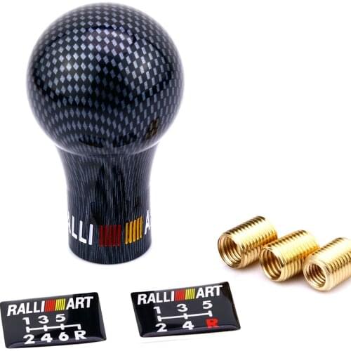 Ralliart Carbon Look Manual Transmission Gear Shift Knob For Mitsubishi For Universal